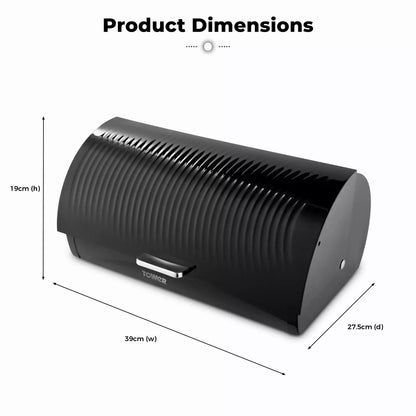Tower Tower Sonar Bread Bin & Canister Kitchen Storage Set (Black)