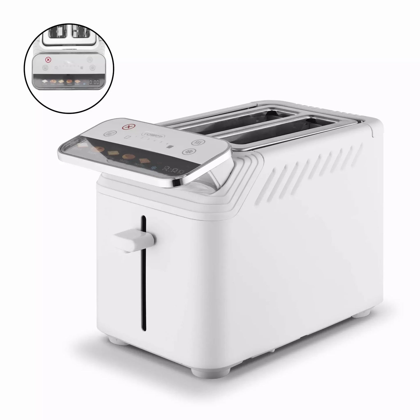 Tower Tower Mirage Digital Pyramid Kettle & 2 Slice Toaster Kitchen Set (White)