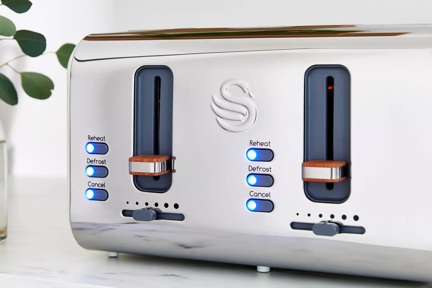 Swan Swan Nordic Kettle & 4 Slice Toaster Kitchen Set (Cotton White)