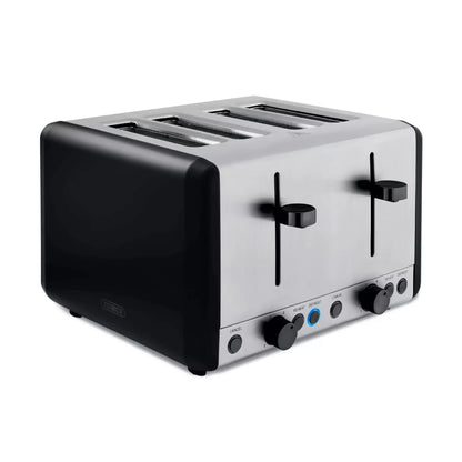 Tower Tower Sera Pyramid Kettle & 4 Slice Toaster Kitchen Set (Black)