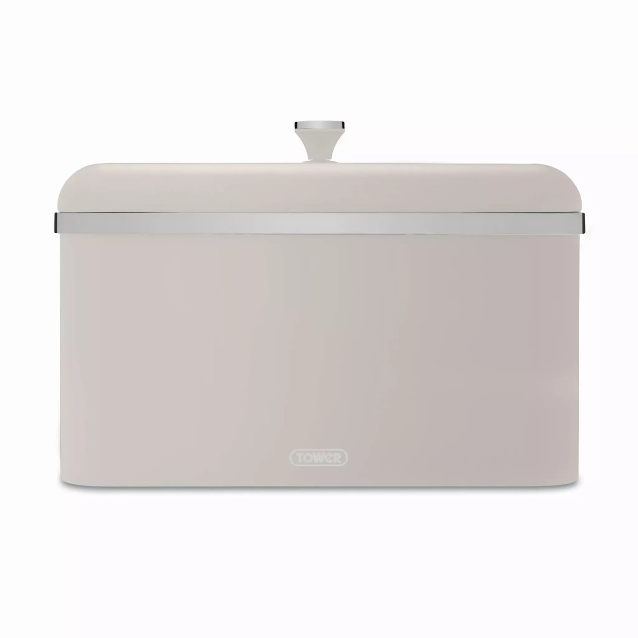 Tower Cavaletto Pyramid Kettle, 4 Slice Toaster, Bread Bin & Canisters Kitchen Set (Latte)