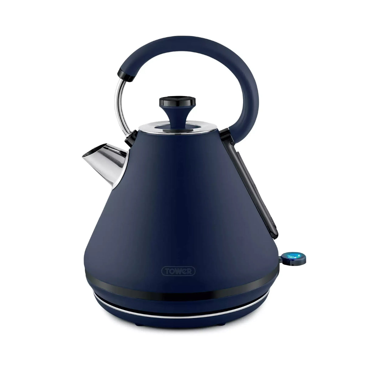 Tower Tower Sera Pyramid Kettle & 4 Slice Toaster Kitchen Set (Midnight Blue)