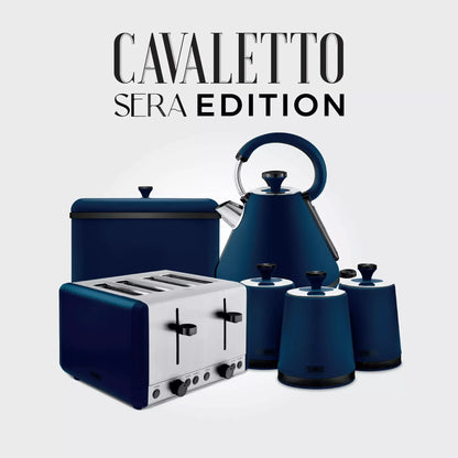 Tower Tower Sera Bread Bin & Canisters Kitchen Storage Set (Midnight Blue)