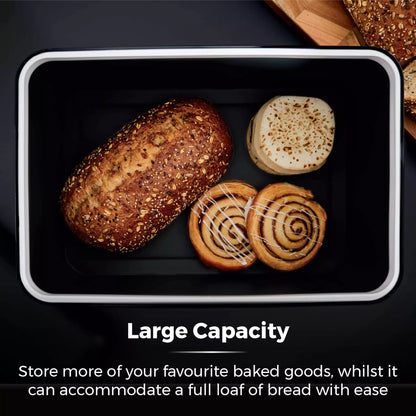Tower Tower Sera Bread Bin & Canister Kitchen Storage Set (Black)