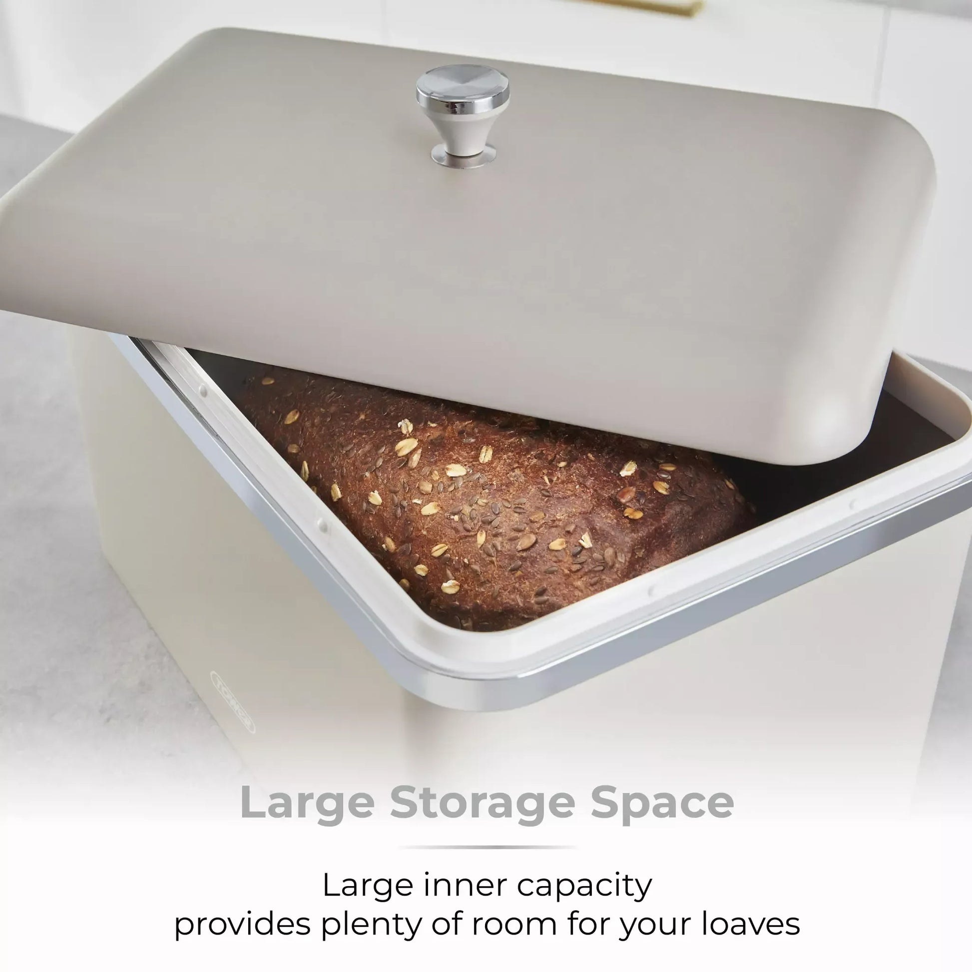 Tower Tower Cavaletto Bread Bin & Canisters Kitchen Storage Set (Latte)