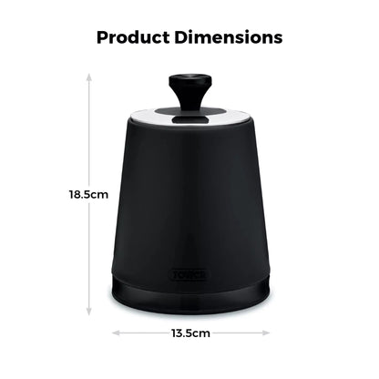 Tower Tower Sera Bread Bin & Canister Kitchen Storage Set (Black)