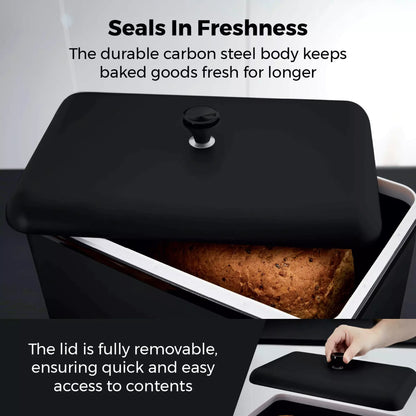 Tower Tower Sera Bread Bin & Canister Kitchen Storage Set (Black)