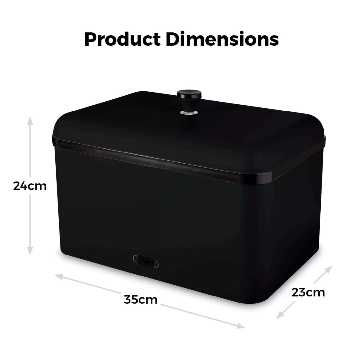 Tower Tower Sera Bread Bin & Canister Kitchen Storage Set (Black)