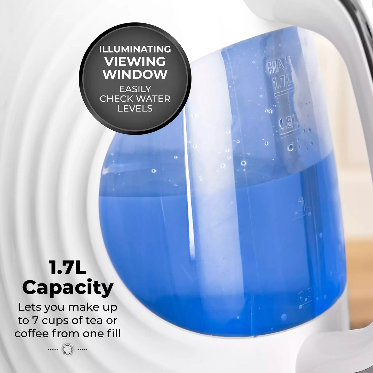 Tower Tower Sonar Kettle & 2 Slice Toaster Kitchen Set (White)