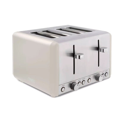 Tower Tower Cavaletto Pyramid Kettle, 4 Slice Toaster & Canisters Kitchen Set (Latte)