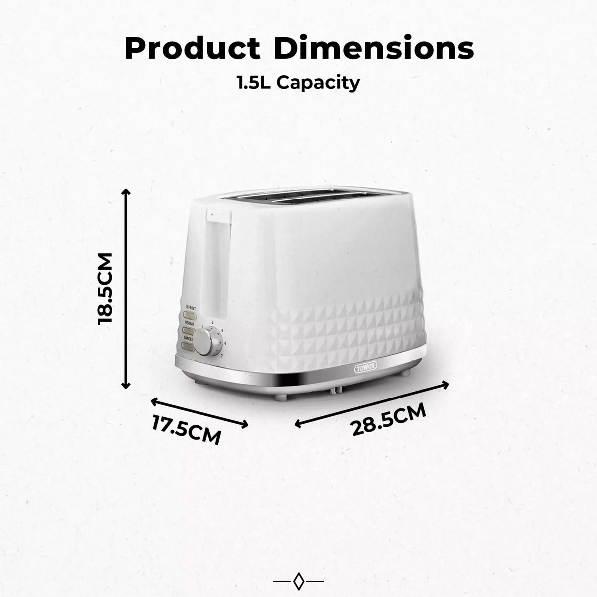 Tower (Amazon) Tower Solitaire Jug Kettle & 2 Slice Toaster Kitchen Set (White)