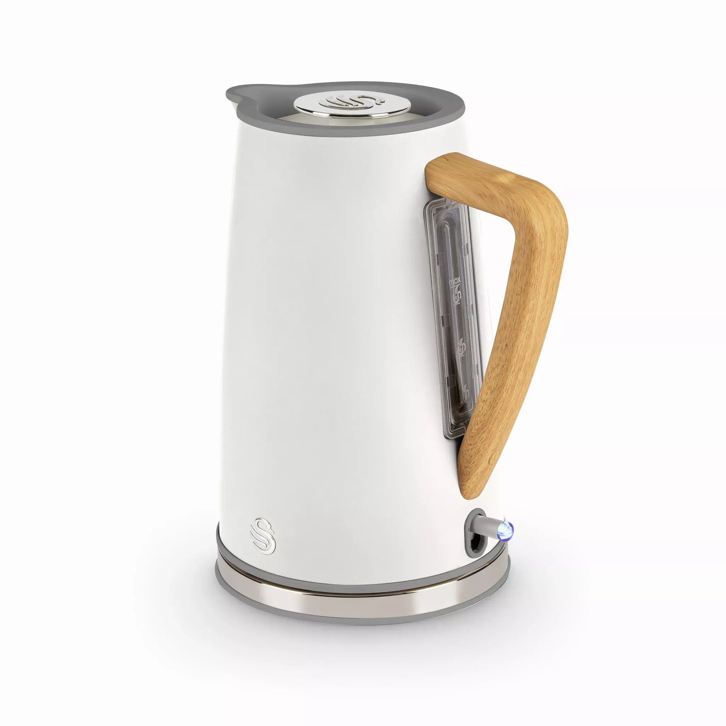 Swan Swan Nordic Kettle, 2 Slice Toaster, Bread Bin & Canisters Kitchen Set (Cotton White)