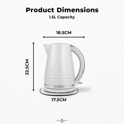 Tower (Amazon) Tower Solitaire Jug Kettle & 2 Slice Toaster Kitchen Set (White)