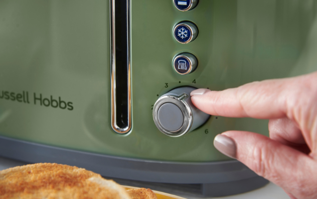 Russell Hobbs Russell Hobbs Stylevia Pyramid Kettle & 4 Slice Toaster Kitchen Set (Sage Green)