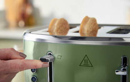 Russell Hobbs Russell Hobbs Stylevia Pyramid Kettle & 4 Slice Toaster Kitchen Set (Sage Green)