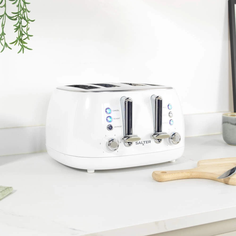Salter Boston 4 Slice Toaster EK6558MW (White)