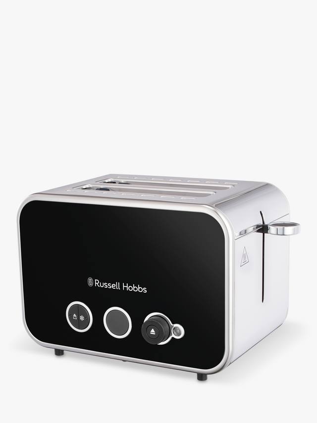 Russell Hobbs Distinctions Pyramid Kettle & 2 Slice Toaster Kitchen Set (Black)