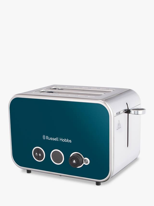 Russell Hobbs Distinctions Pyramid Kettle & 2 Slice Toaster Kitchen Set (Ocean Blue)