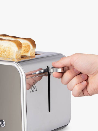Russell Hobbs Distinctions Pyramid Kettle & 2 Slice Toaster Kitchen Set (Titanium)