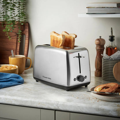 Russell Hobbs Everyday 2 Slice Toaster 28860 Silver (Brushed Stainless Steel)