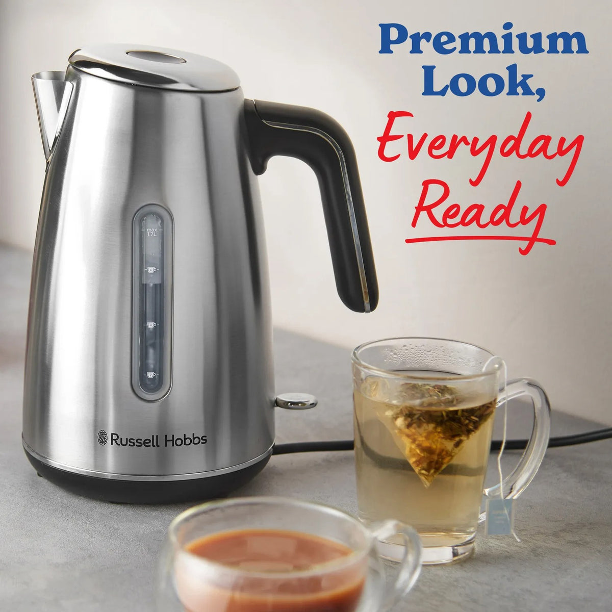 Russell Hobbs Everyday Quiet Kettle Brushed Silver 28850 (Stainless Steel)