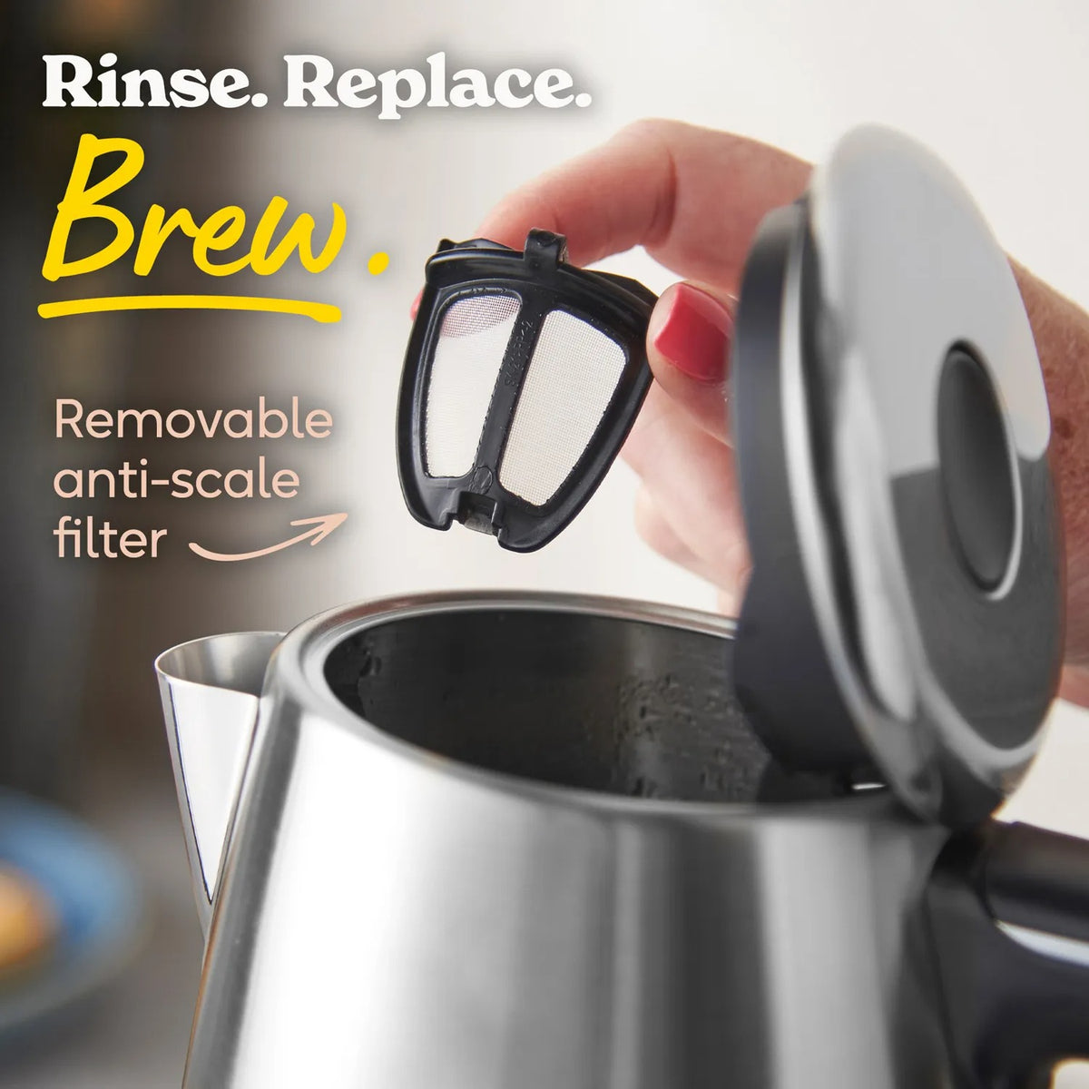 Russell Hobbs Everyday Quiet Kettle Brushed Silver 28850 (Stainless Steel)