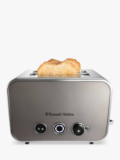 Russell Hobbs Distinctions Pyramid Kettle & 2 Slice Toaster Kitchen Set (Titanium)