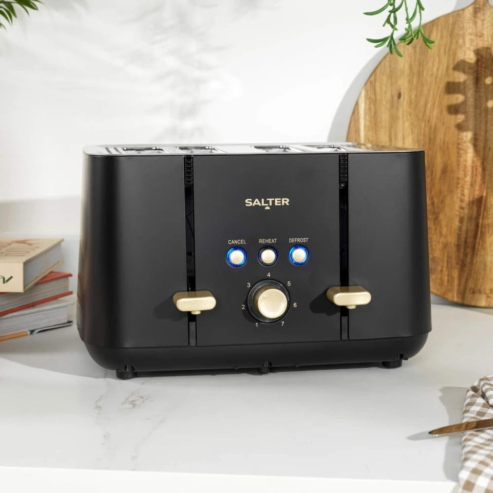 Salter Alchemy 4 Slice Toaster EK5565BG (Black & Gold)