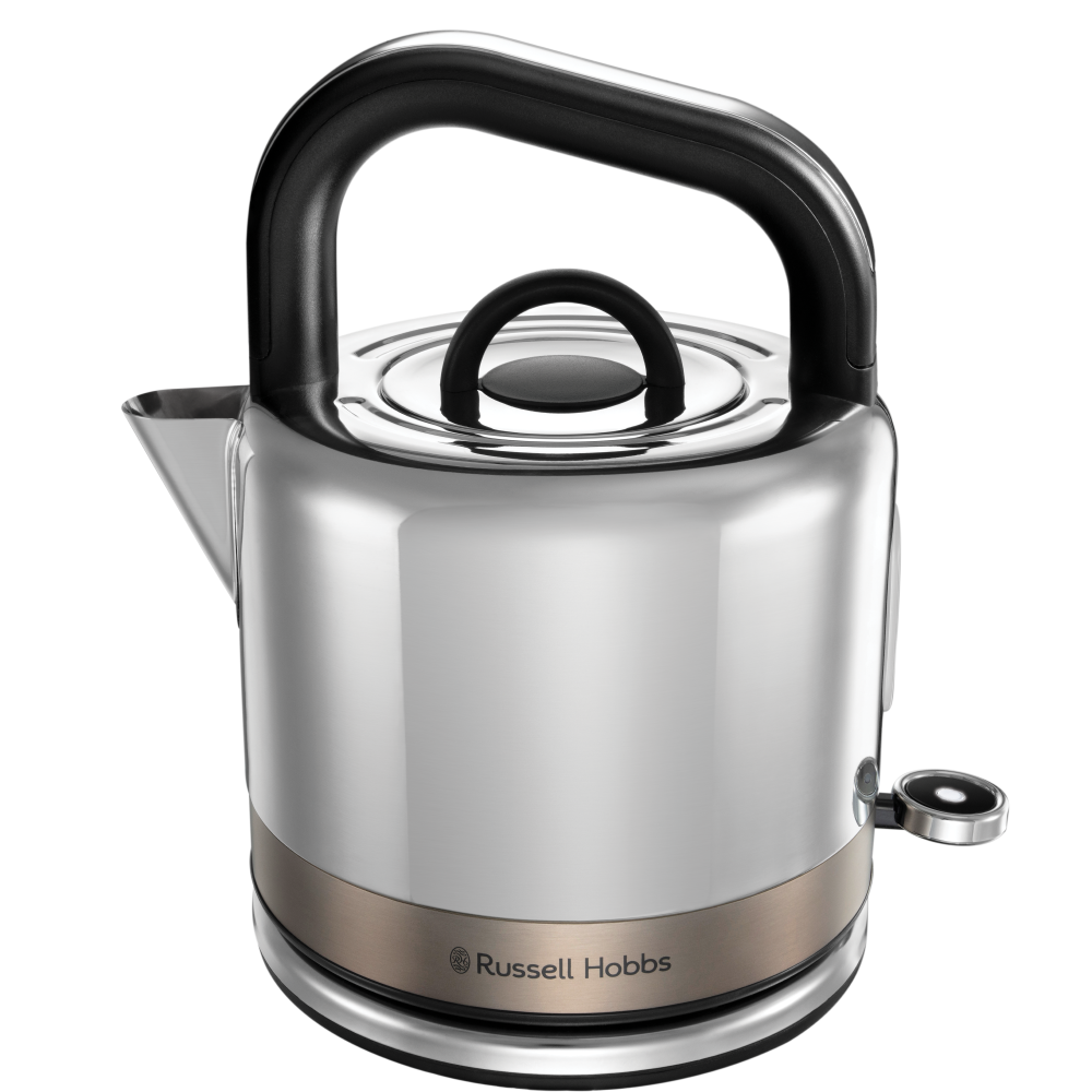 Russell Hobbs Distinctions Pyramid Kettle & 2 Slice Toaster Kitchen Set (Titanium)