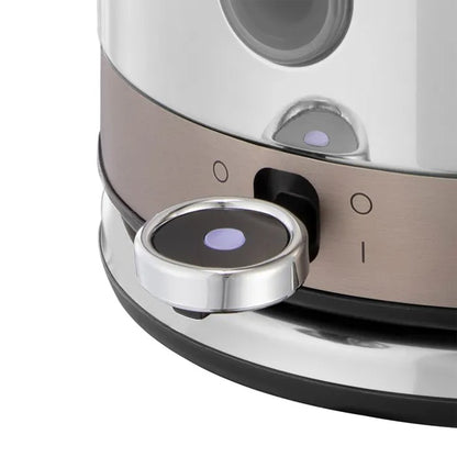 Russell Hobbs Distinctions Pyramid Kettle & 2 Slice Toaster Kitchen Set (Titanium)