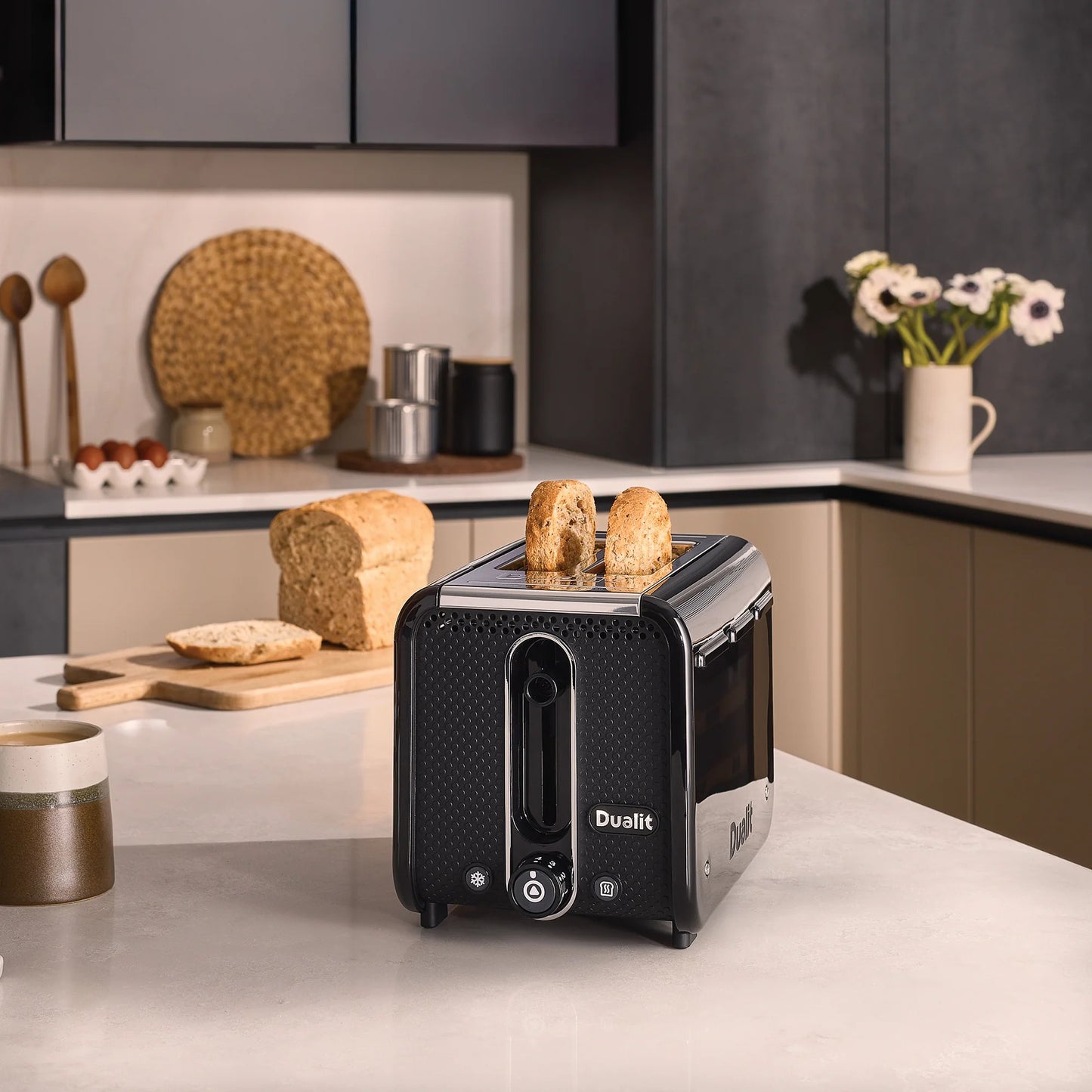 Dualit Dualit Studio Kettle & 2 Slice Toaster Kitchen Set (Black)