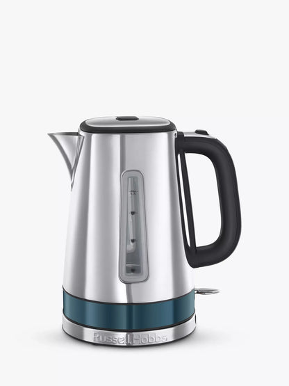 Russell Hobbs Distinctions Jug Kettle & 2 Slice Toaster Kitchen Set (Ocean Blue)