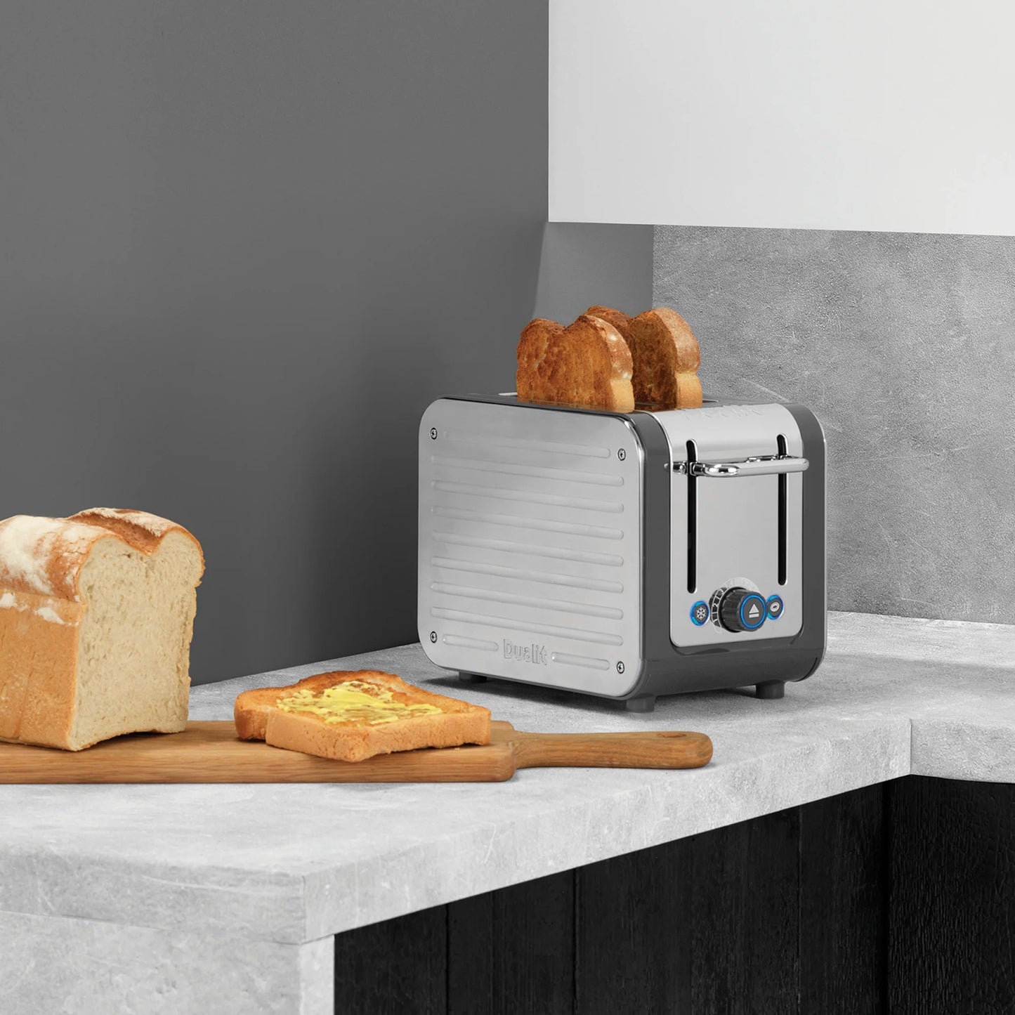 Dualit Dualit Architect Kettle & 2 Slice Toaster Kitchen Set (Grey Trim)