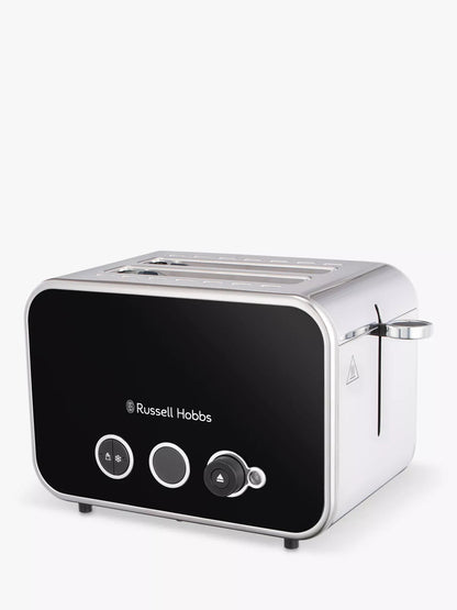 Russell Hobbs Distinctions Pyramid Kettle & 2 Slice Toaster Kitchen Set (Black)