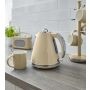 Swan Retro Kettle, 4 Slice Toaster, Bread Bin, Canisters & Towel Pole Set (Cream)