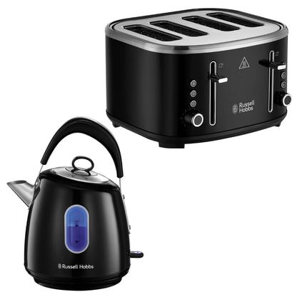 Russell Hobbs Stylevia Kettle & Toaster Kitchen Sets (Black)