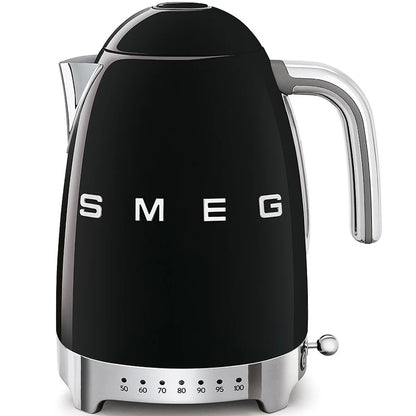 SMEG Retro Kettle & Toaster Temperature Controlled Kitchen Set (Black)