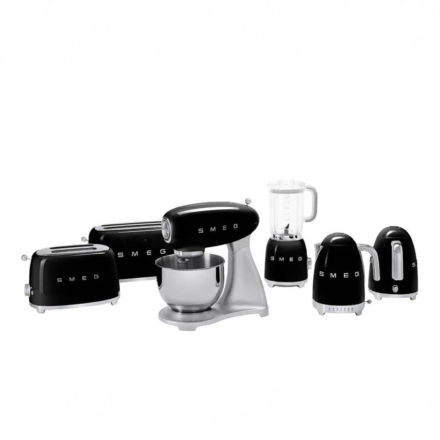 SMEG Retro Kettle & Toaster Temperature Controlled Kitchen Set (Black)