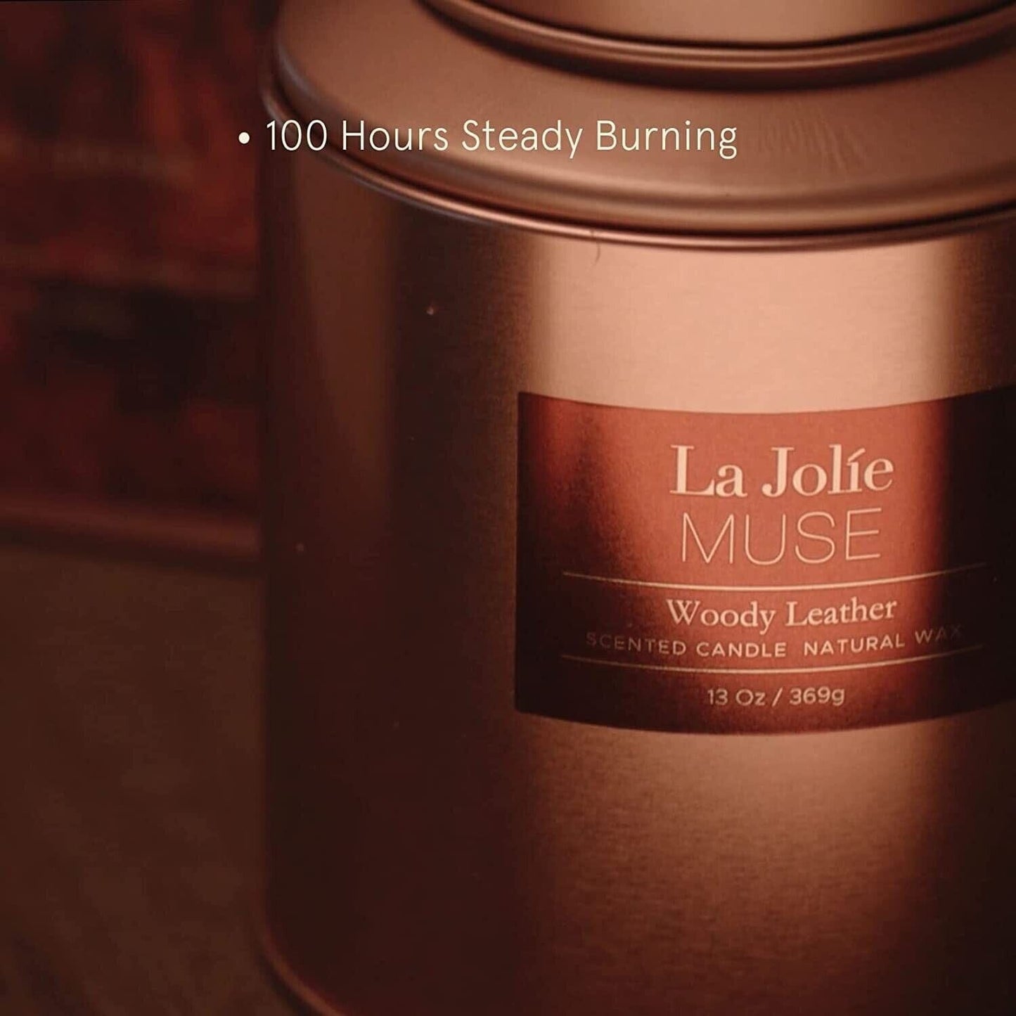 La Jolie Muse Luxury Woody Leather Scented Copper Candle SCENTED CANDLE La Jolie Muse 