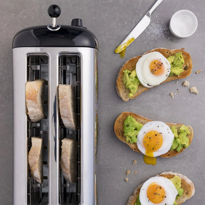 Dualit Lite Jug Kettle & 2 Slice Long Slot Toaster Kitchen Set (Black)