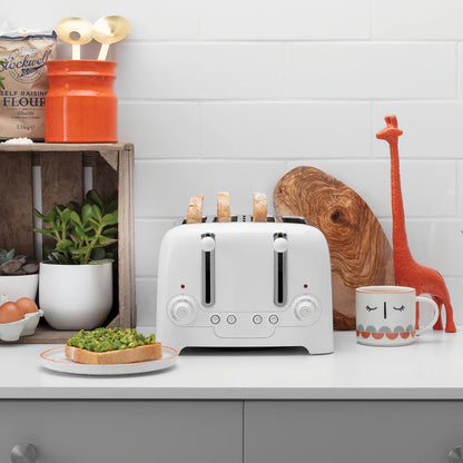 Dualit Lite Jug Kettle & 4 Slice Toaster Kitchen Set (White)