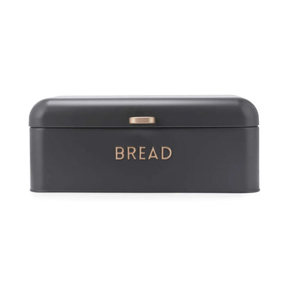 Salter Salter Pebble Bread Bin & Tea, Coffee, Sugar Canisters Storage Set (Charcoal)