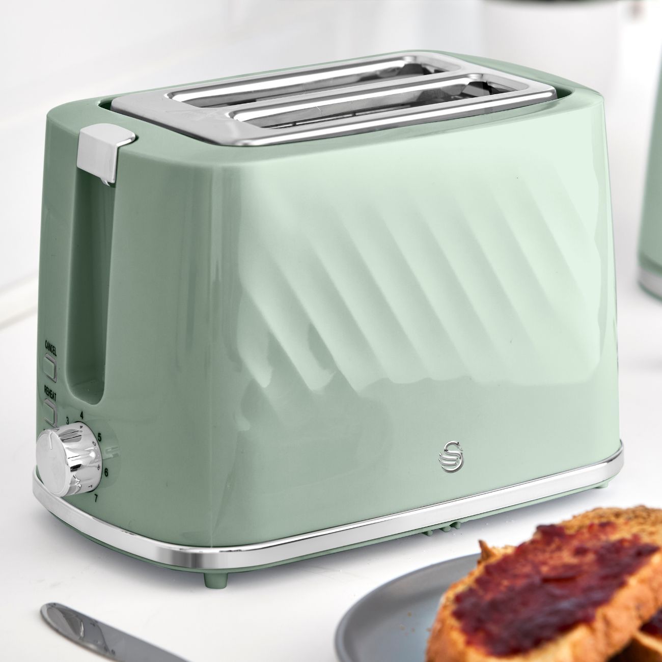 Swan Windsor 2 Slice Toaster M5055322572303 (Light Green)