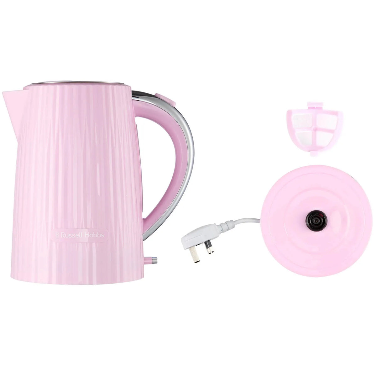 Russell Hobbs Eden Kettle, 2 Slice Toaster & Microwave Kitchen Set (Raspberry)