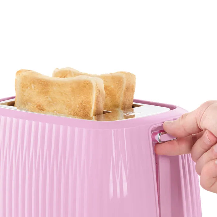 Russell Hobbs Eden Kettle, 2 Slice Toaster & Microwave Kitchen Set (Raspberry)