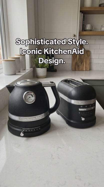 KitchenAid Artisan Kettle & 2 Slice Toaster Kitchen Set (Cast Iron Black)
