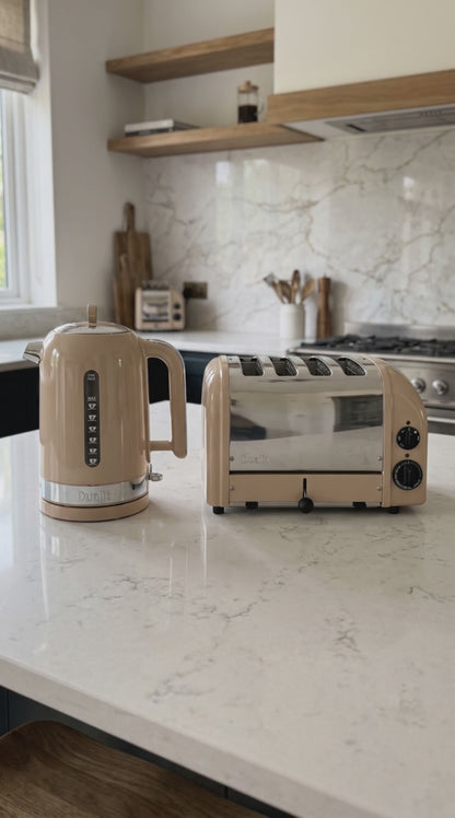 Dualit Classic Kettle & 4 Slice Vario AWS Toaster Kitchen Set (Sandstone)