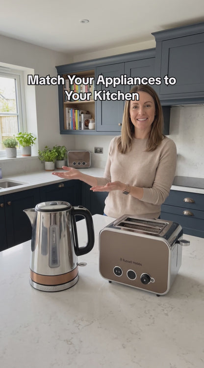 Russell Hobbs Distinctions Jug Kettle & Toaster Kitchen Set (Titanium)