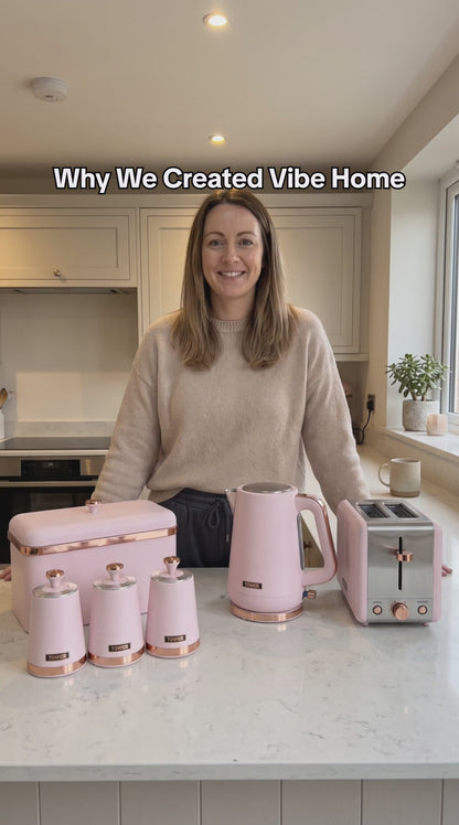 tower cavaletto pink kettle toaster set