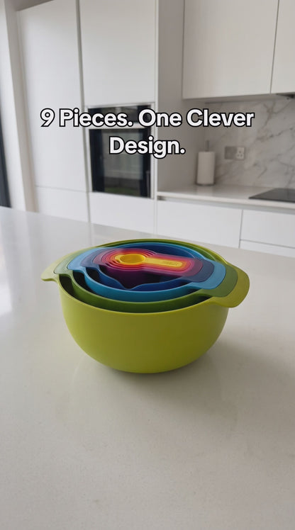 Joseph Joseph Nest 9 Plus 9-Piece Compact Food Preparation Set 40031 (Multicolour)